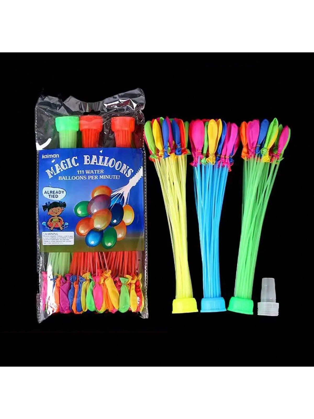 111pcs Water Balloons, Quick Fill Balloon Summer Outdoor Water Game Toys For Parent-Child, Water Fight (Aluminum Pack)