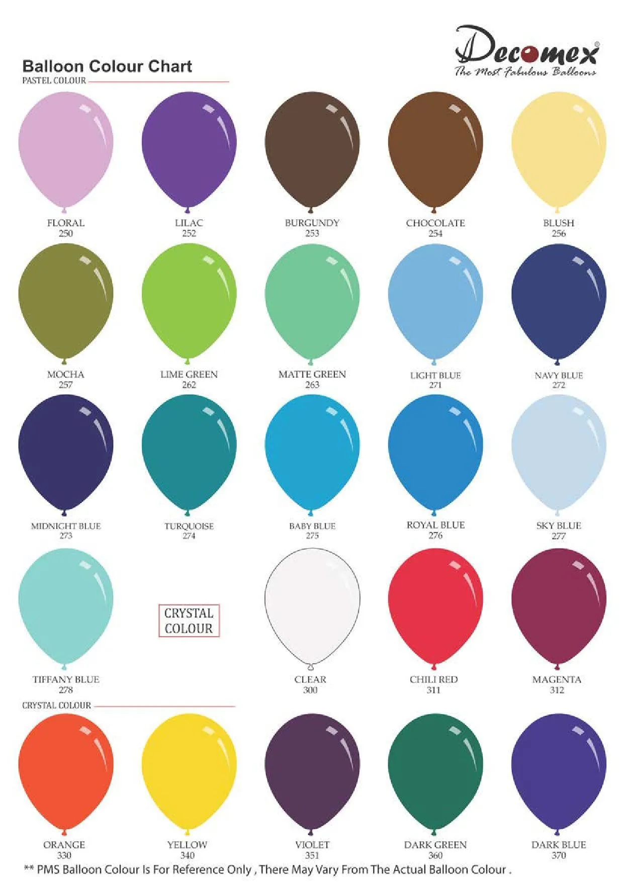 12" Decomex Latex Balloon Solid Color Blue