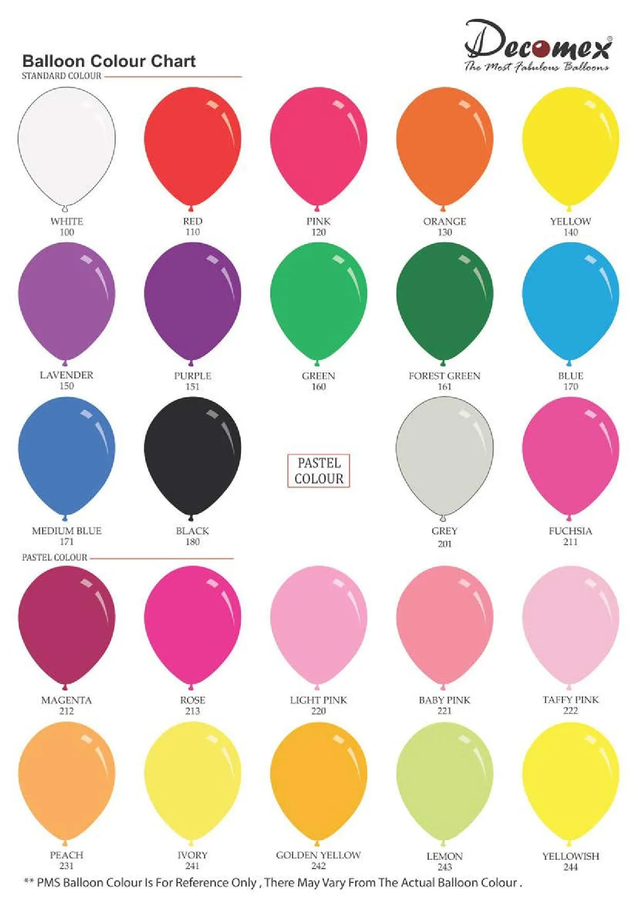 12" Decomex Latex Balloon Solid Color Blue