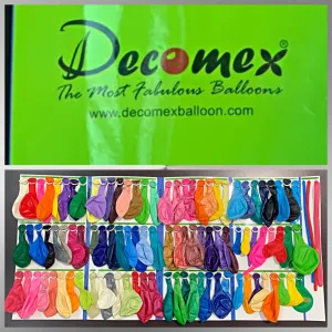 12" Decomex Latex Balloon Solid Color Blue