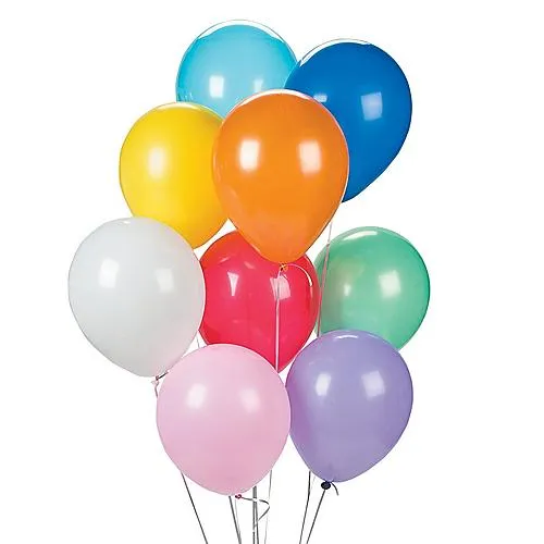 12" Decomex Latex Balloon Solid Color Blue