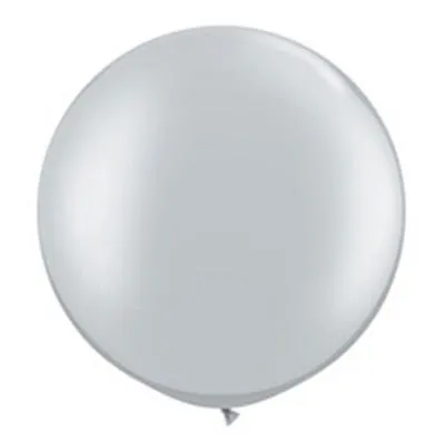 30" Round Balloon, Silver