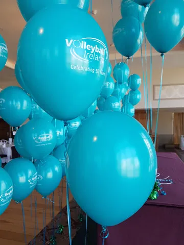 50 x balloons printed and helium filled