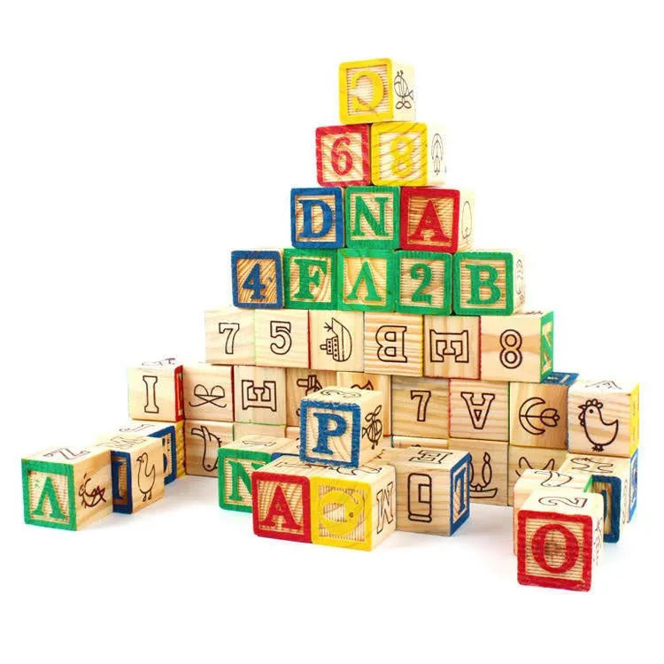 Alphabet Wooden Educational Blocks | 27 Pcs