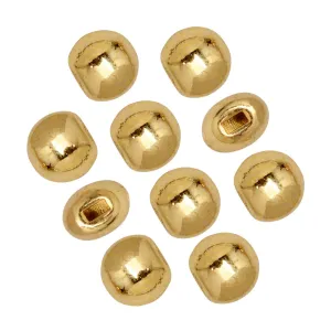 Beadalon End Cap Beads for Memory Wire, Oval Glue In 5x4mm, Gold Plated (10 Pieces)