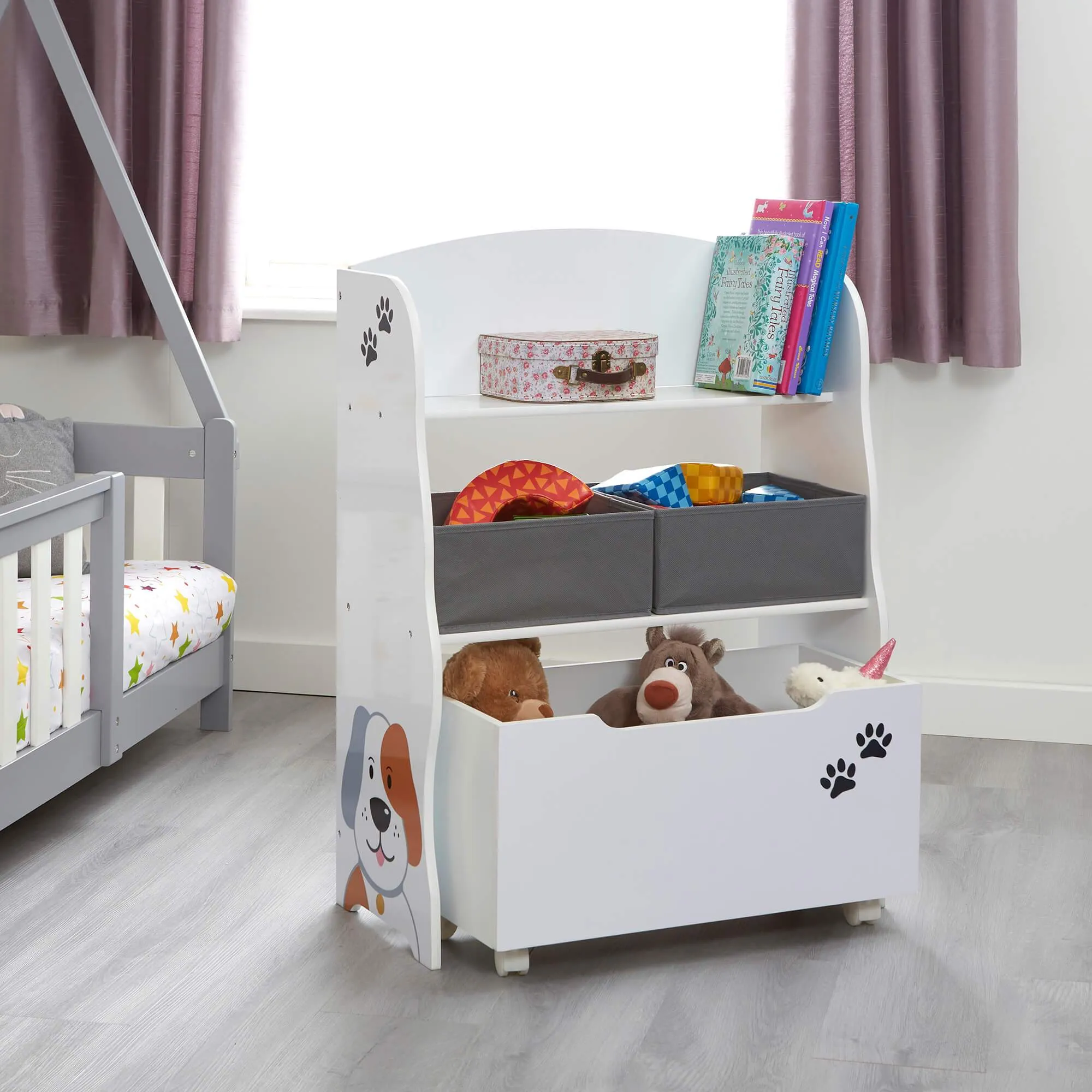 Cat & Dog Storage Unit with Rollout Toy Box