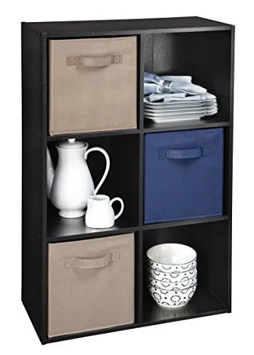 CLOSETMAID 1574 CUBEICALS 6 CUBE ORGANIZER, BLACK