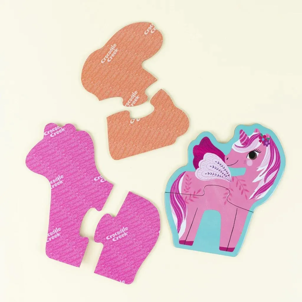 Crocodile Creek Let's Begin 2 pc Puzzle - Unicorn