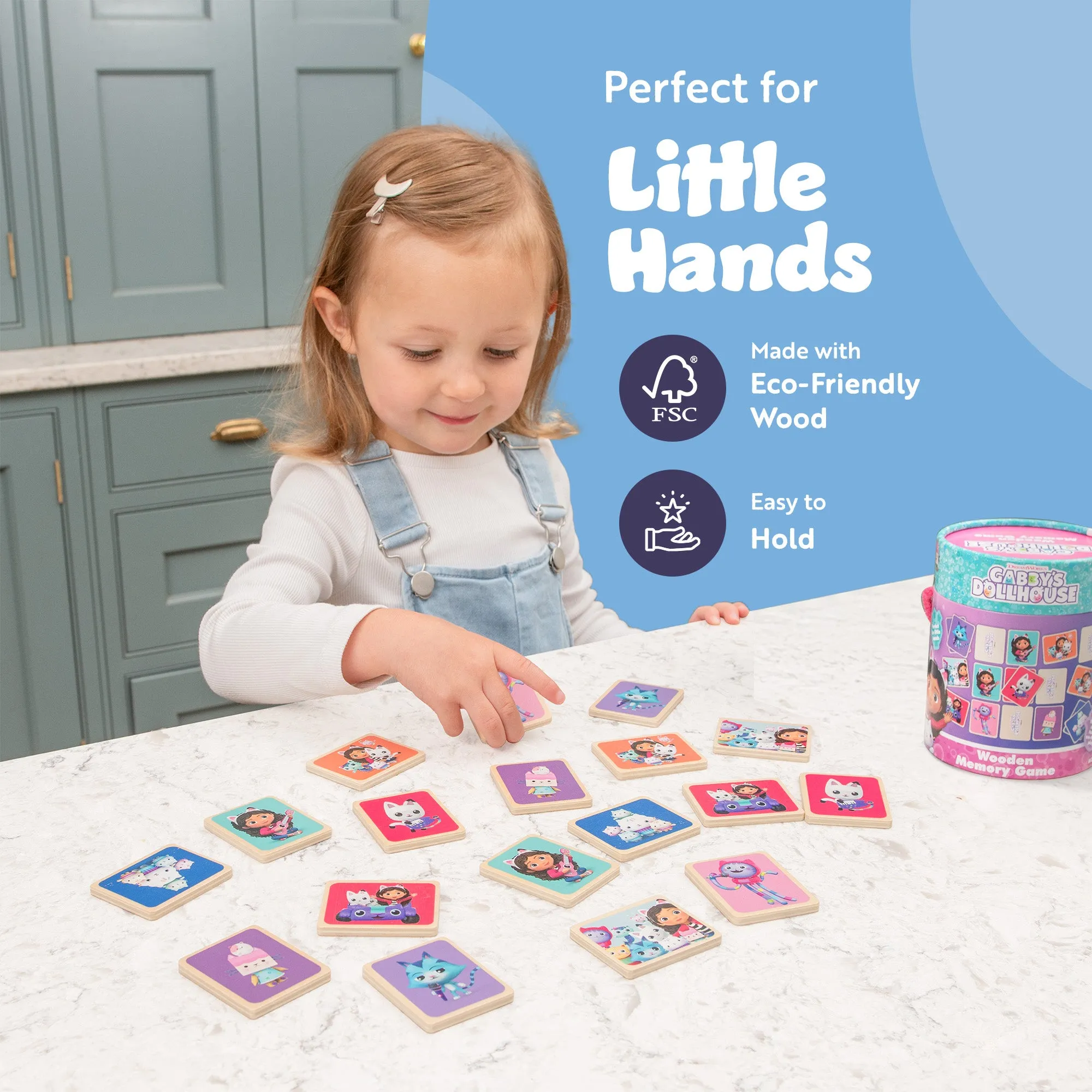 Gabby's Dollhouse Memory Game for Kids - Fun Family Travel Game, Compact & Portable Design, Classic Character Matching Toy