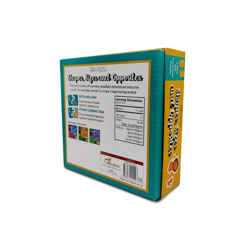 Games & Puzzles Shapes, Sizes & Opposites - 2 Piece Self Correcting Puzzles