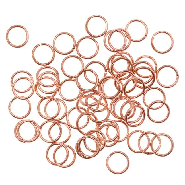 Genuine Copper Open Jump Rings 6mm 21 Gauge (100 pcs)