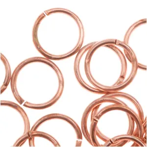 Genuine Copper Open Jump Rings 6mm 21 Gauge (100 pcs)