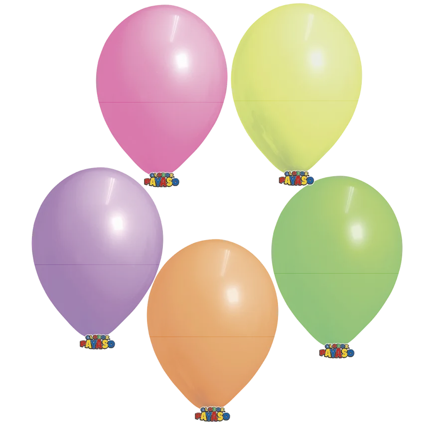 Globos Payaso 2in Balloon Neon Assorted 100ct, Water Balloons