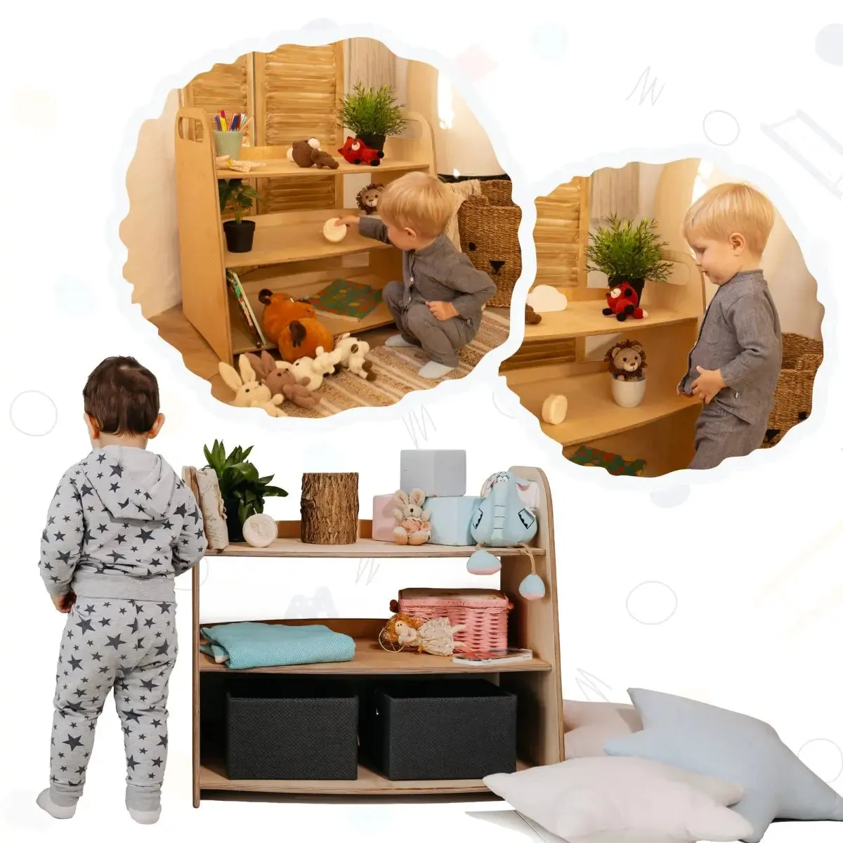 Goodevas Montessori-Holzspielzeug-Regal