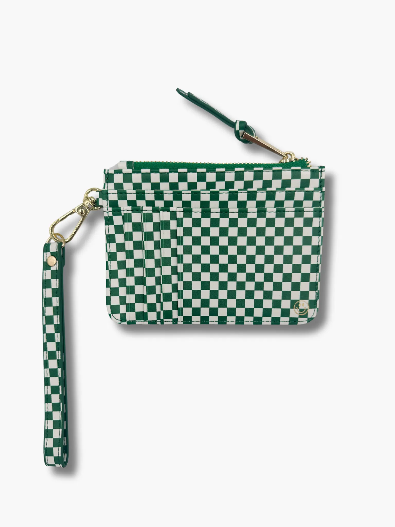 Green Checkered Snap Wallet - FINAL SALE