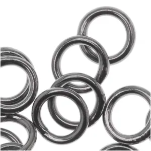 Gun Metal Plated Closed Jump Rings 6mm 18 Gauge (20 pcs)