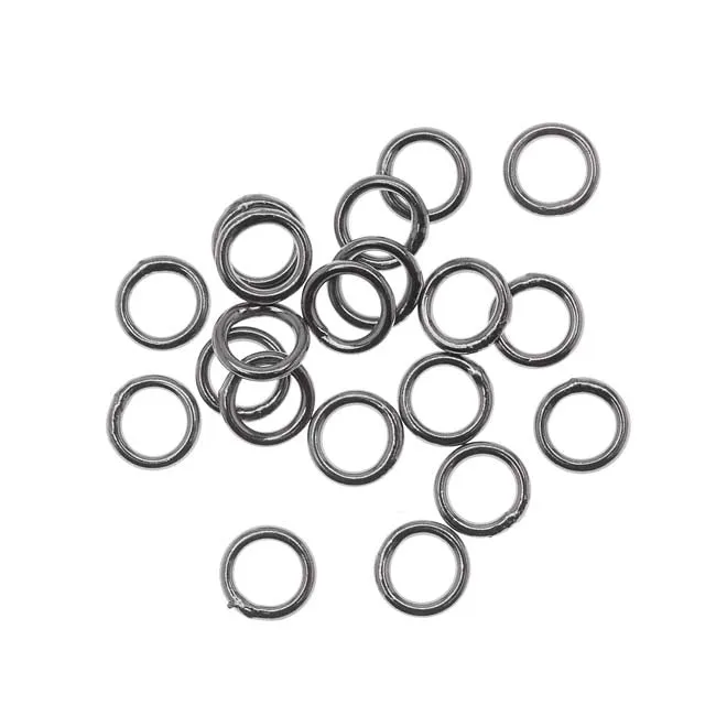 Gun Metal Plated Closed Jump Rings 6mm 18 Gauge (20 pcs)