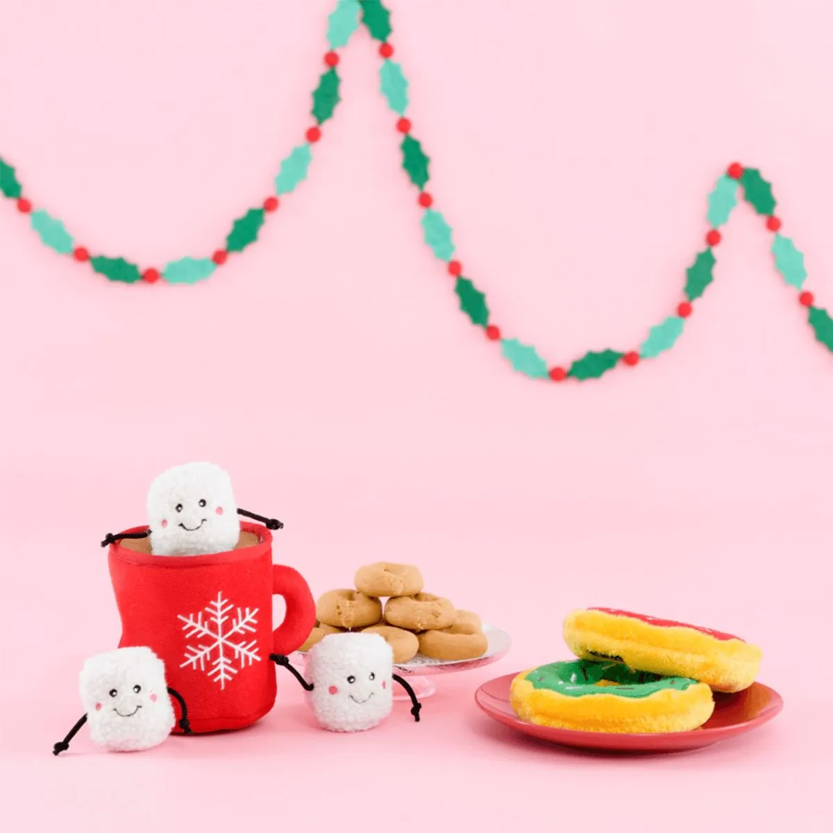 Hot Cocoa Holiday Burrow Dog Toy