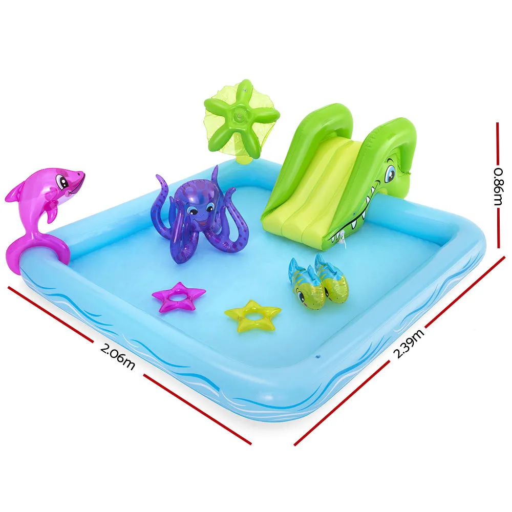 Inflatable Kids Pool with Slide, Water Sprayer, and Toys – Bestway