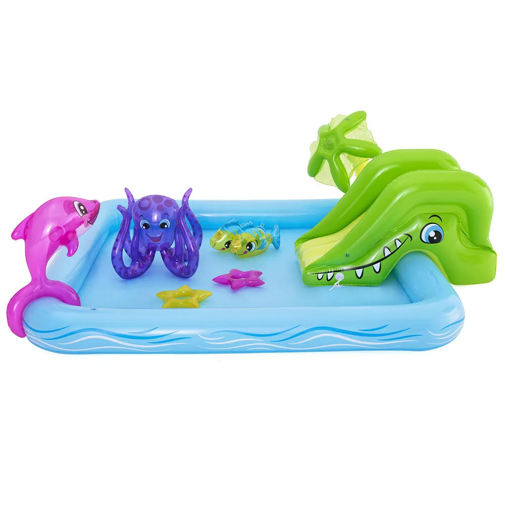 Inflatable Kids Pool with Slide, Water Sprayer, and Toys – Bestway
