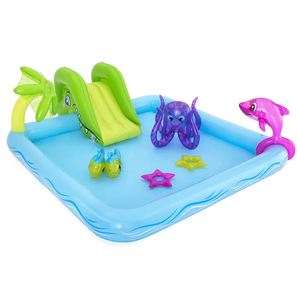 Inflatable Kids Pool with Slide, Water Sprayer, and Toys – Bestway