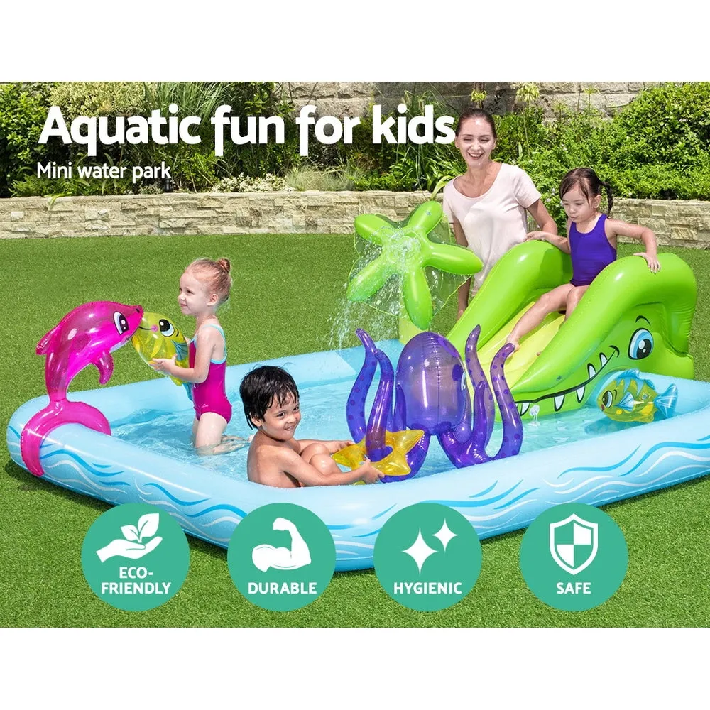 Inflatable Kids Pool with Slide, Water Sprayer, and Toys – Bestway