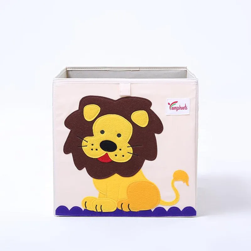 Kid's Animal Storage Cubes Large with Lids Heavyweight Foldable *