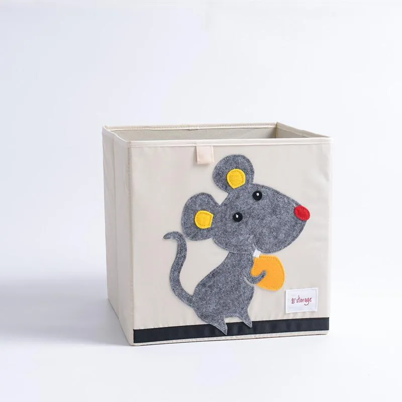Kid's Animal Storage Cubes Large with Lids Heavyweight Foldable *