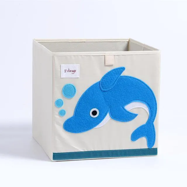 Kid's Animal Storage Cubes Large with Lids Heavyweight Foldable *