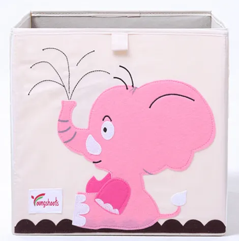 Kid's Animal Storage Cubes Large with Lids Heavyweight Foldable *