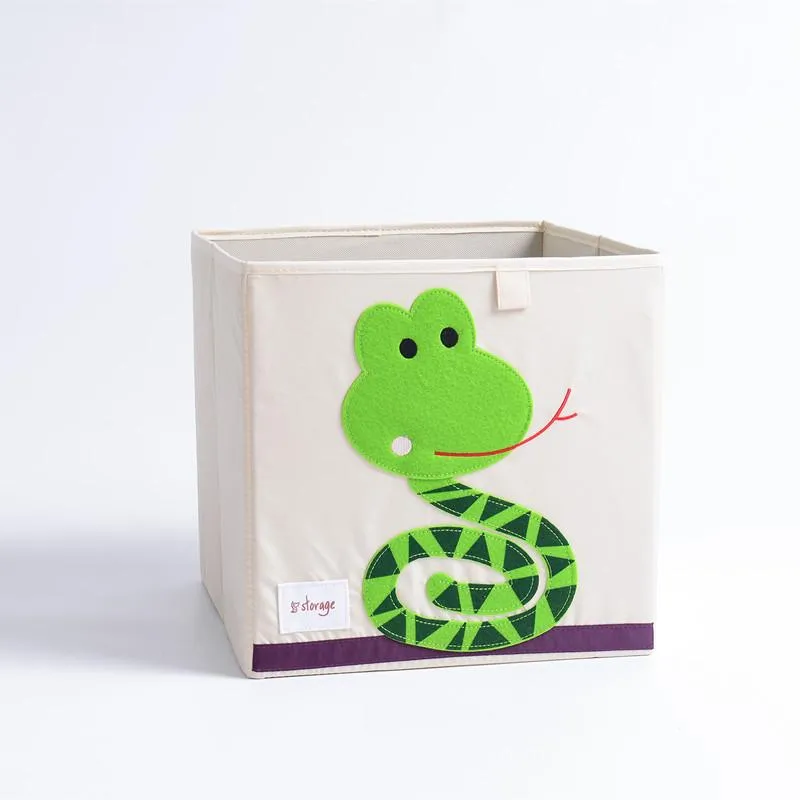 Kid's Animal Storage Cubes Large with Lids Heavyweight Foldable *