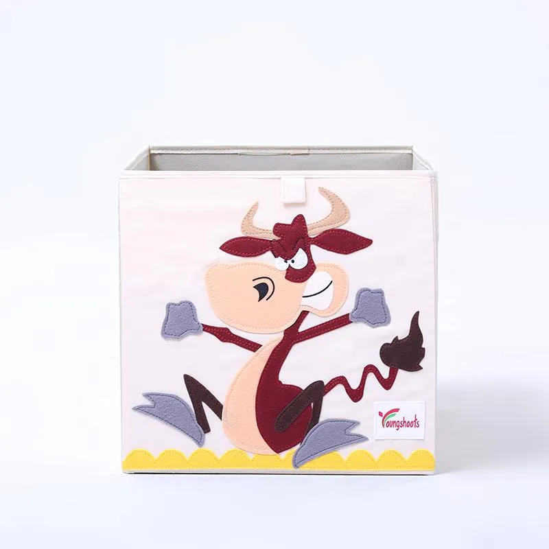 Kid's Animal Storage Cubes Large with Lids Heavyweight Foldable *