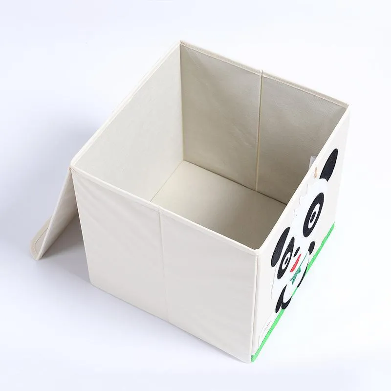 Kid's Animal Storage Cubes Large with Lids Heavyweight Foldable *