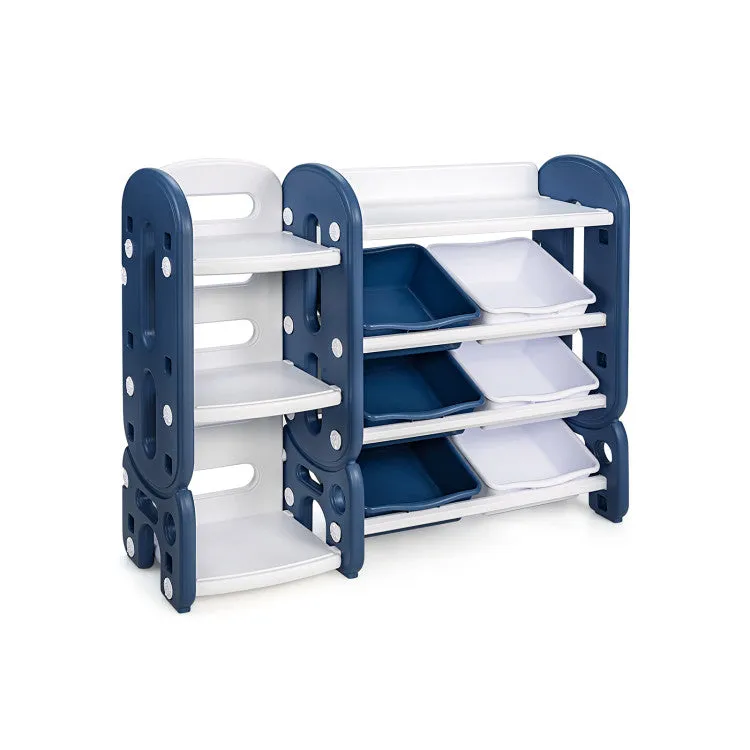 Kids Toy Storage Organizer with Bins and Multi-Layer Shelves