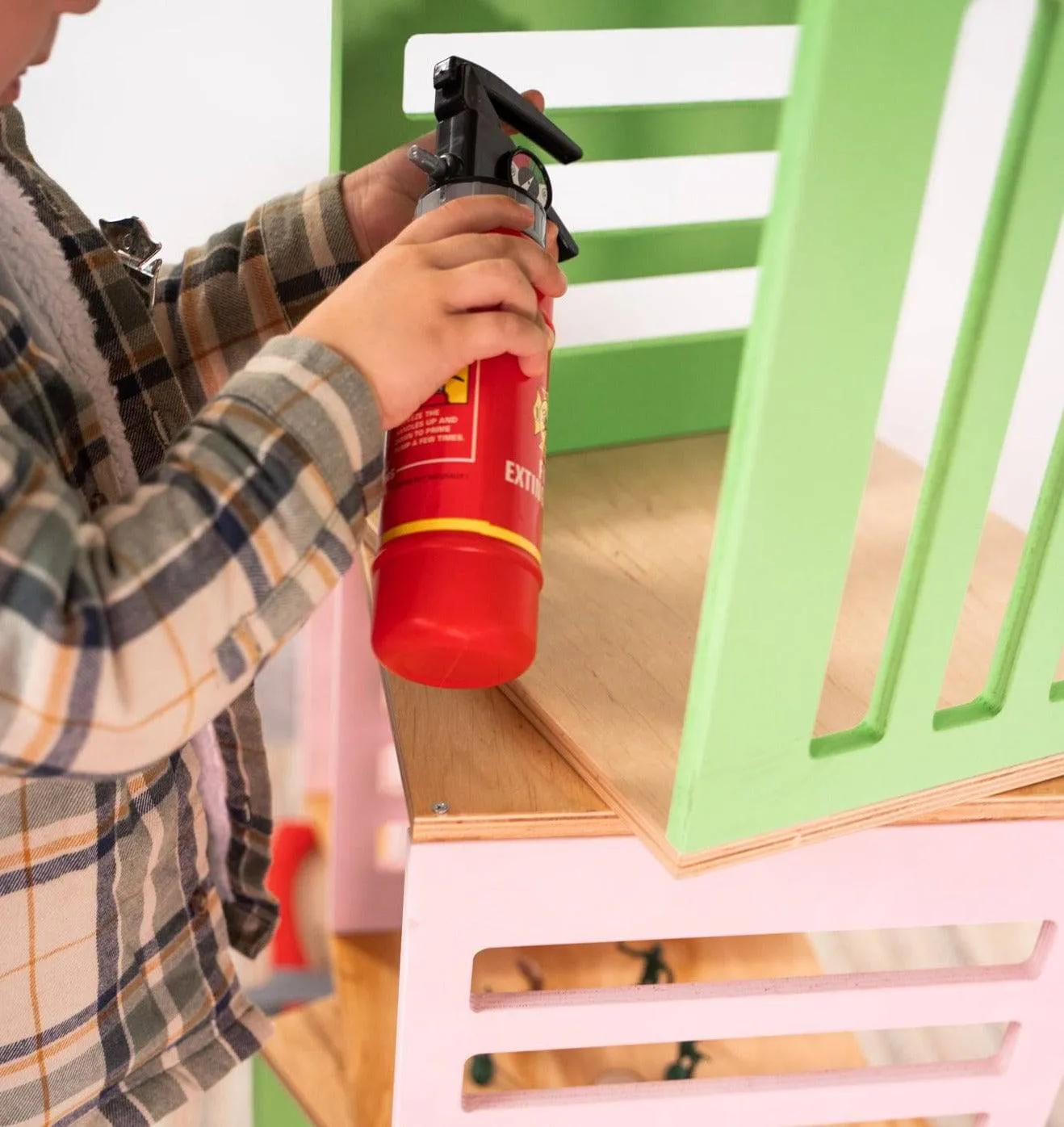 Kids wooden toy storage cube box