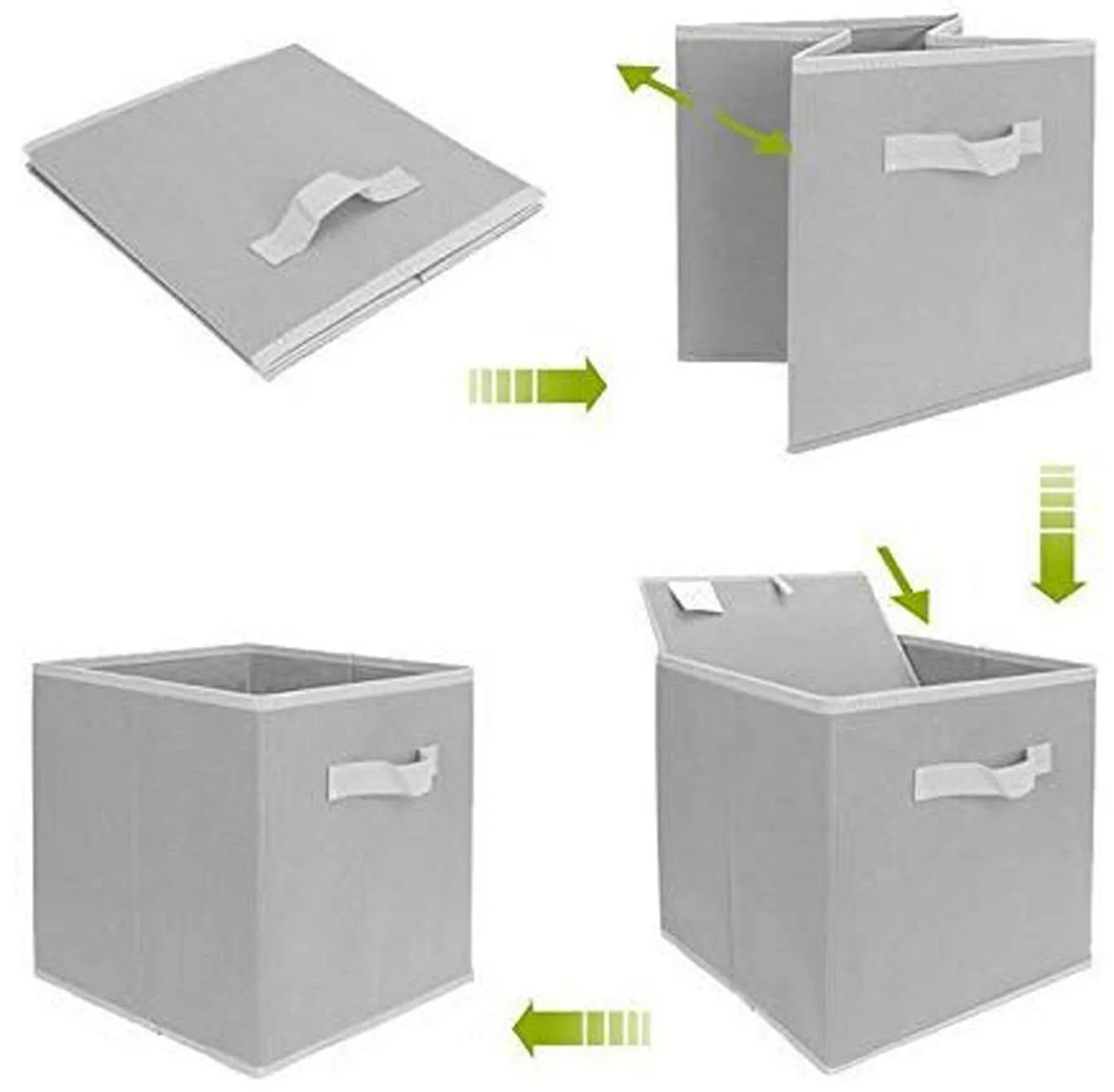 Kuber Industries Non Woven Small Foldable Storage Organiser Cubes/Boxes (Coffee) - CTKTC35135