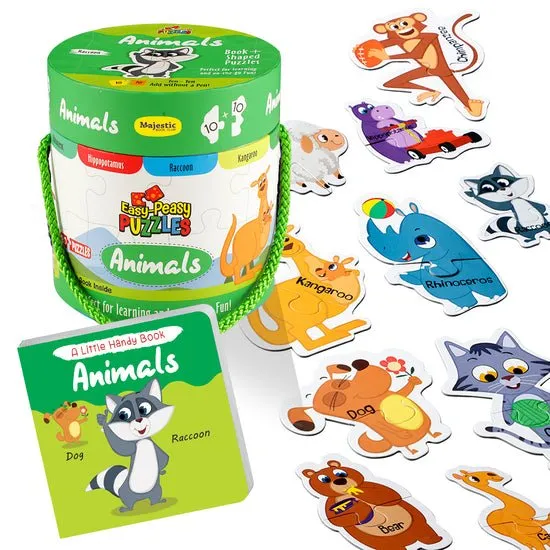 Majestic Book Club ANIMALS-EASY PEASY PUZZLE