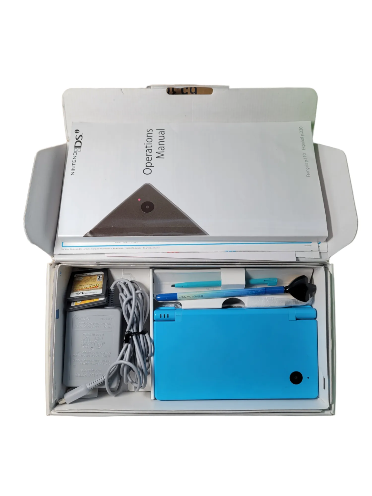 Nintendo DSi Light Blue Handheld Console Game System (Light Use, In Box)