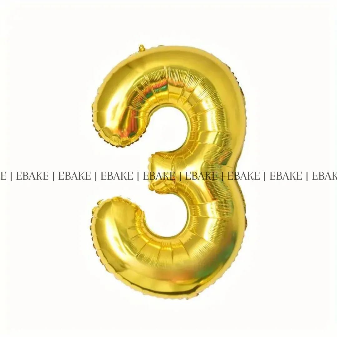 Number Foil Balloons Gold 16 Inch Single Piece