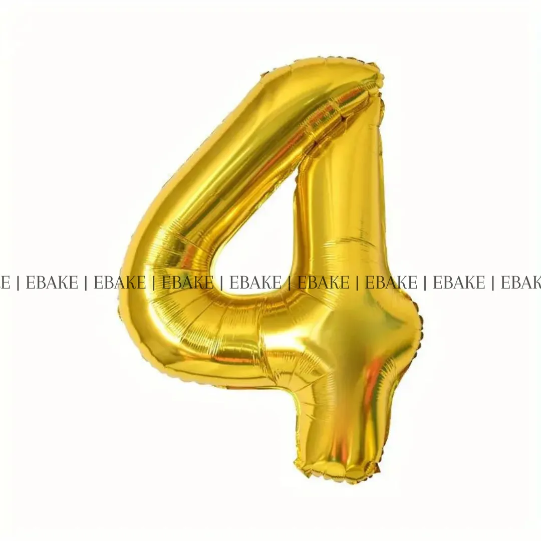 Number Foil Balloons Gold 16 Inch Single Piece