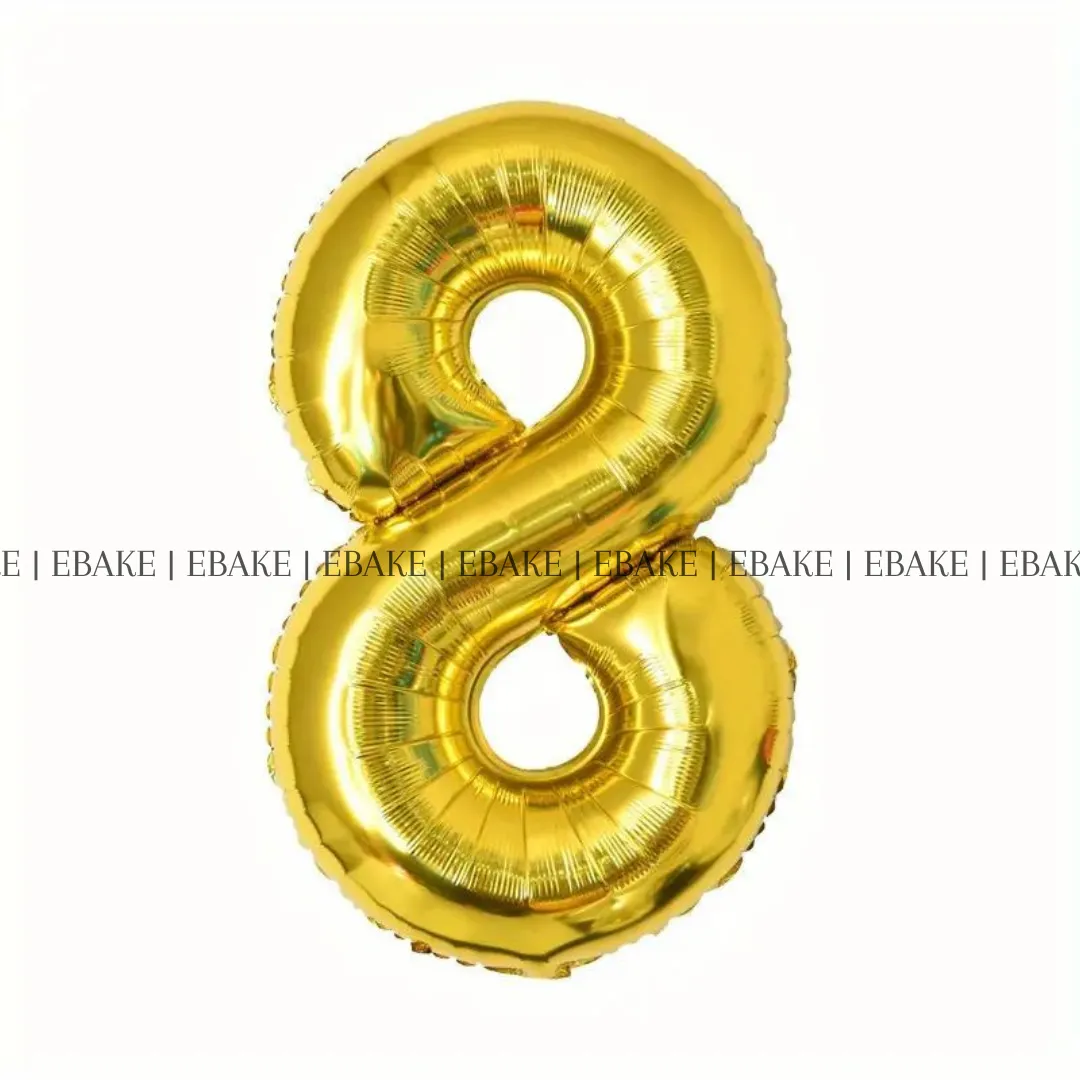 Number Foil Balloons Gold 16 Inch Single Piece