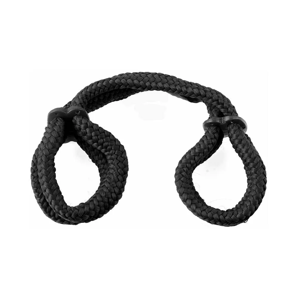 Pipedream Fetish Fantasy Series Silk Rope Love Cuffs Black