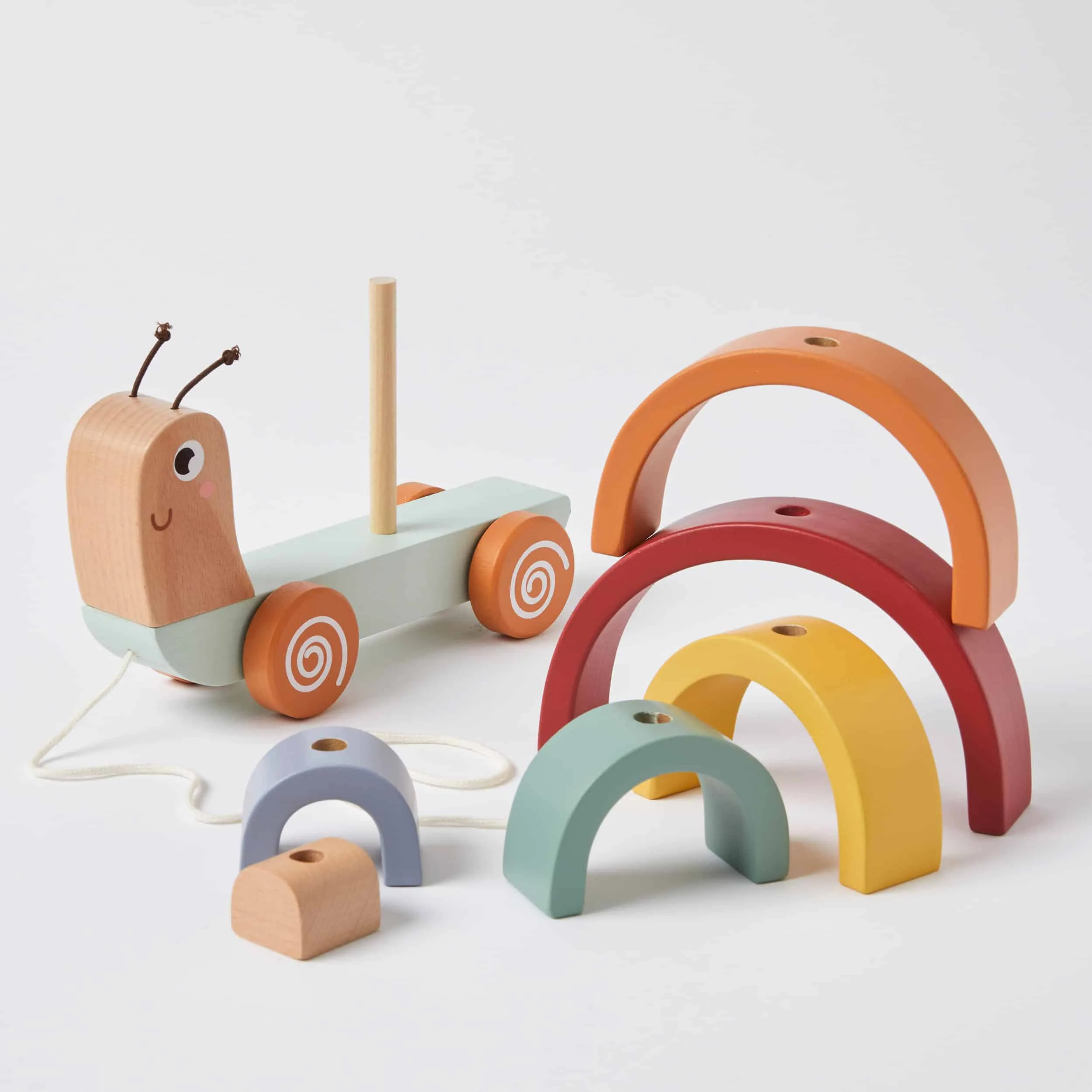 Pull Along Wooden Snail