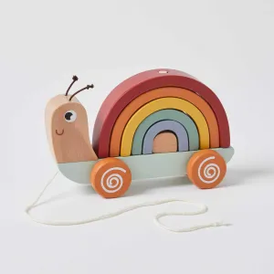 Pull Along Wooden Snail
