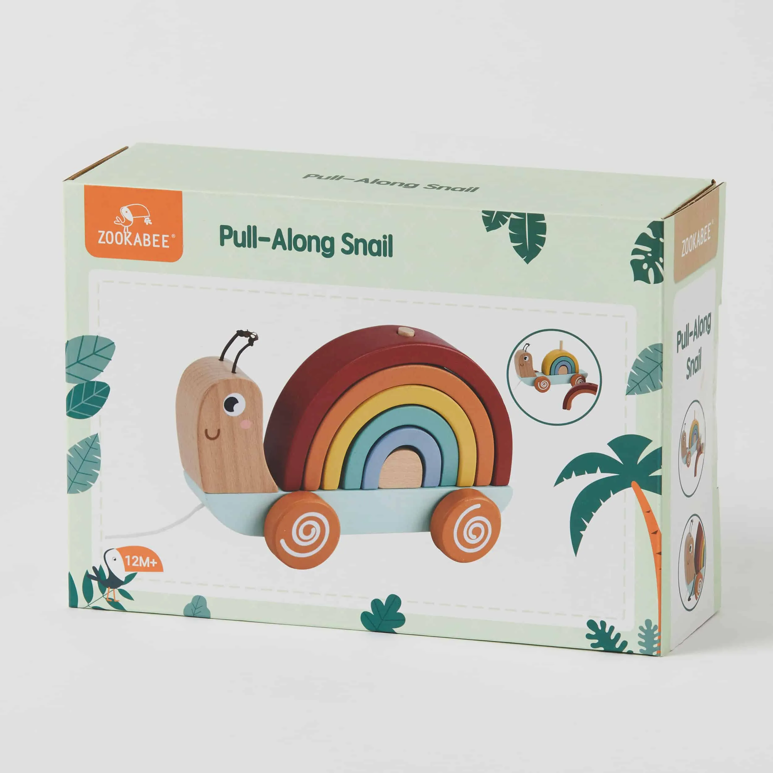 Pull Along Wooden Snail