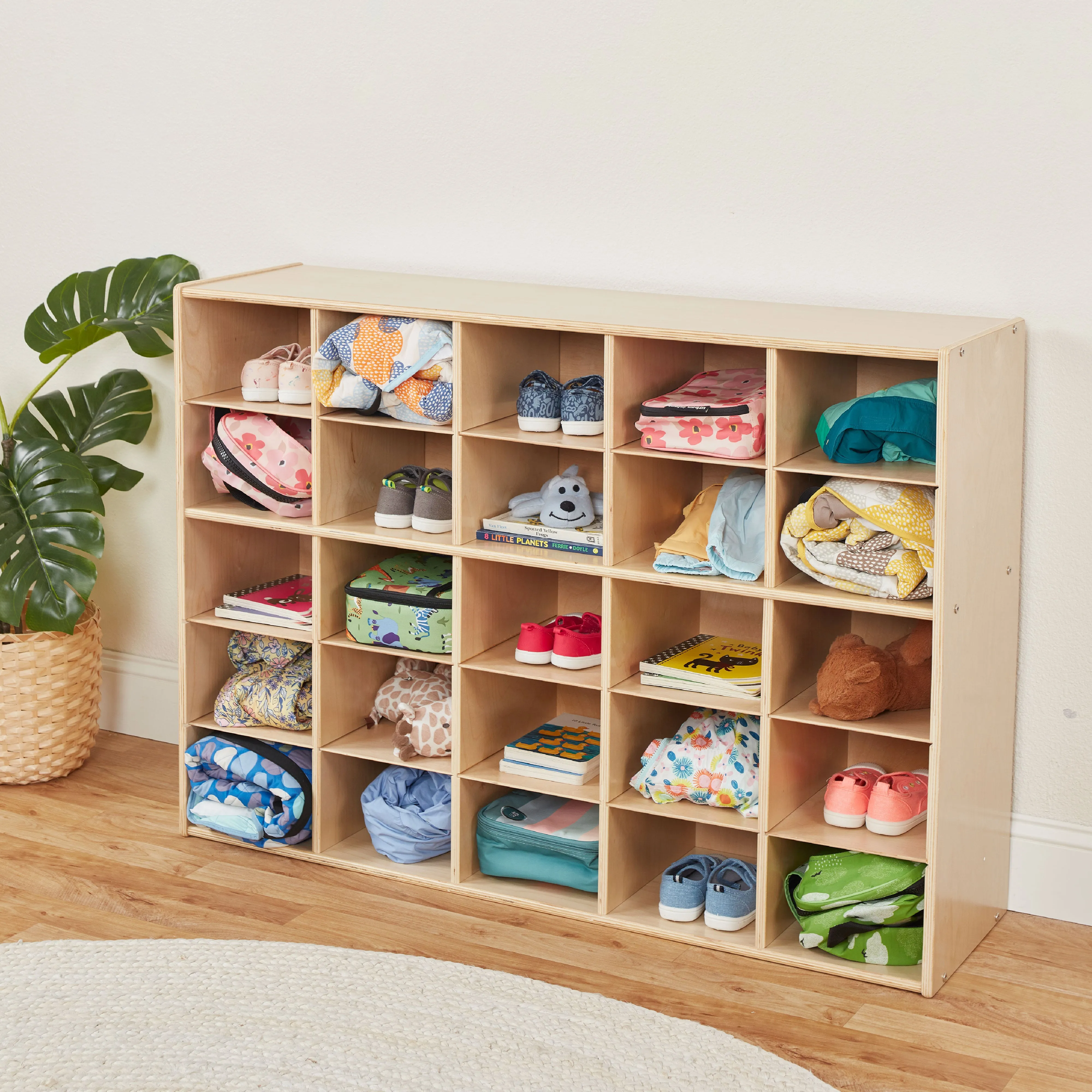 Streamline 25 Cubby Tray Storage Cabinet, 5x5, Classroom Furniture