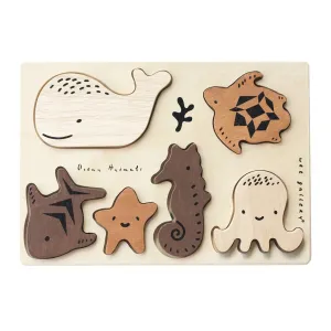 Wee Gallery Wooden Tray Puzzle Ocean Animals