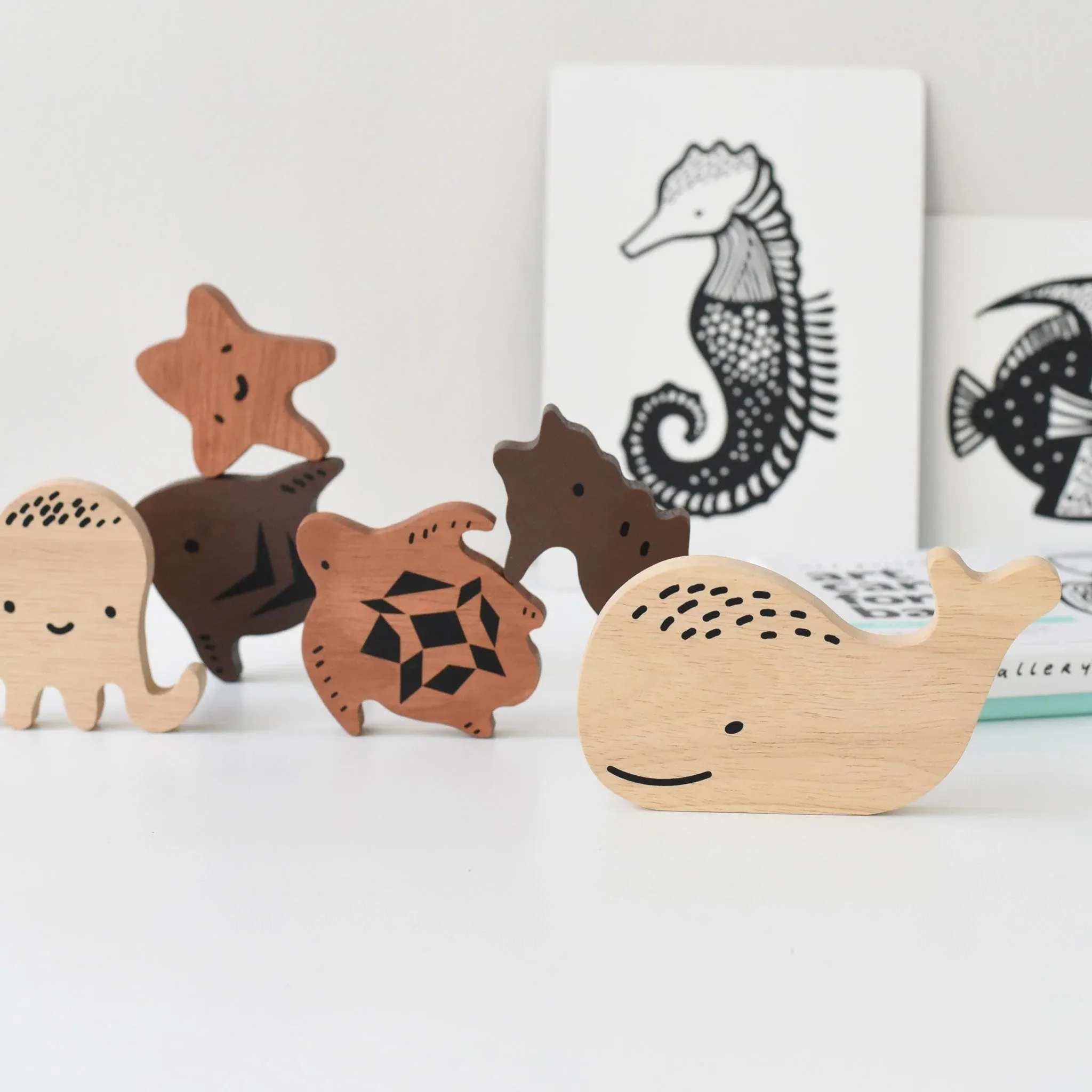 Wee Gallery Wooden Tray Puzzle Ocean Animals