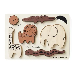 Wee Gallery Wooden Tray Puzzle Safari Animals